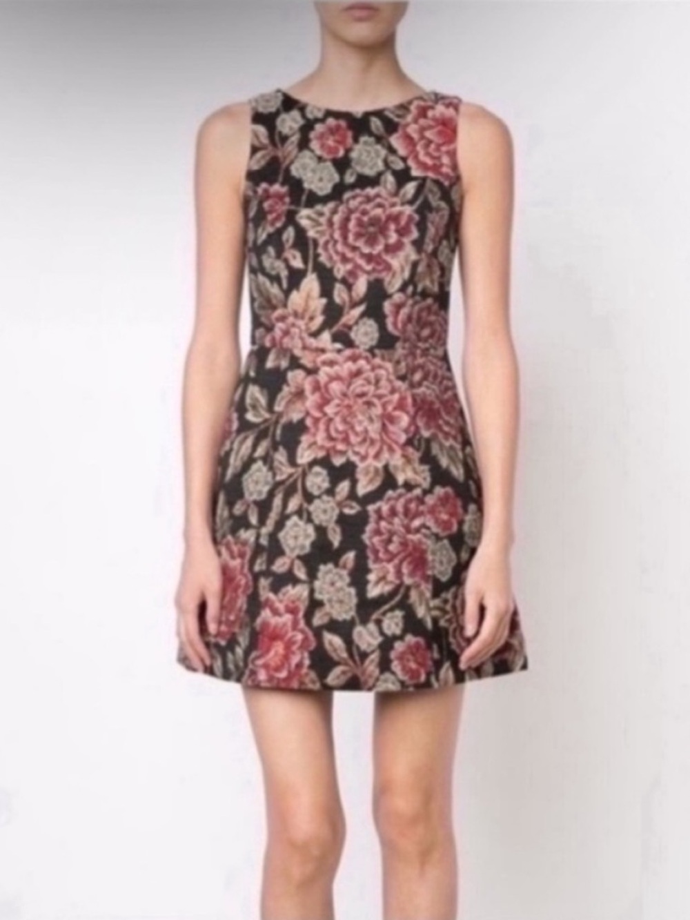 Alice + Olivia Floral Tapestry Mini Dress